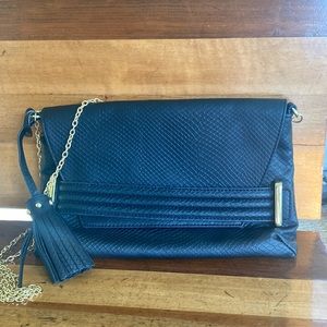Sam & Libby Cross Body Purse Black / Gold Chain